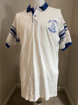Vintage Los Angeles LA Dodgers Team Rated Polo Shirt VTG size M