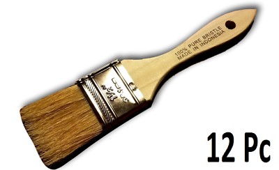 Lot of 12 1.5'' Chip Brushes Brush Paint Touchups 1.5 Inch