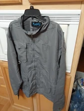 MACK RUSSO Gray & Black Hooded Windbreaker Running Jacket Mens XL  NEW In Pack
