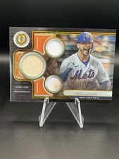 2024 Topps Tribute Triple Relic Pete Alonso 🔥Game Worn Memorabilia🔥 /75