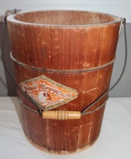 VINTAGE WHITE MOUNTAIN ICE CREAM FREEZER BUCKET CAN PADDLE MISSING MOTOR