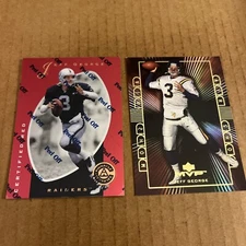 JEFF GEORGE 1997 Certified RED #23 & 2000 UD MVP Air Show #AS7 Football (c4)