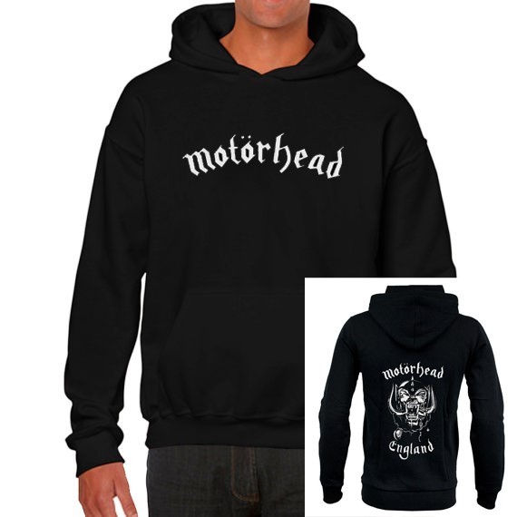 Motorhead Lemmy Snaggletooth Artesanal Handmade Hoodie Sweat Hard Rock Heavy