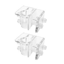 2 Pcs Acrylic Aquarium Soft Tube Fixture Holder for Holding Doing Pump Soft Hose