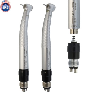 COXO Dental Self Power LED Handpiece High Speed Turbine 4 Holes NSK QD-J Coupler