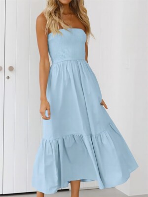 chinese dress ladies Amazon.com: Women Strapless Dress Summer Off Shoulder A Line Tube Dress  Casual Loose Fit Beach Sundress : Clothing, Shoes & Jewelry