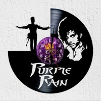 Vinywoody Vinyl Schallplatten Wanduhr Prince Musik Deko Geschenk