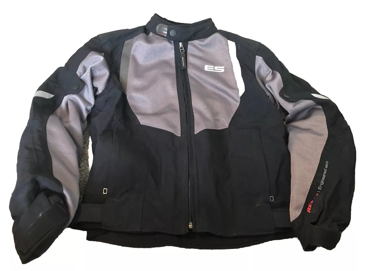 Revit Motorcycle Jacket Engineered Skin Armored Jacket Black Gray Size 42