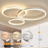 LED Deckenleuchte 36W Dimmbar Deckenlampe Modern Lampe Wohnzimmer 3-Ring Led DE