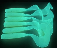 Boogey Man Bait Co. 8” Saltwater Grub Lingcod Rockfish Grouper Snapper UV Glow