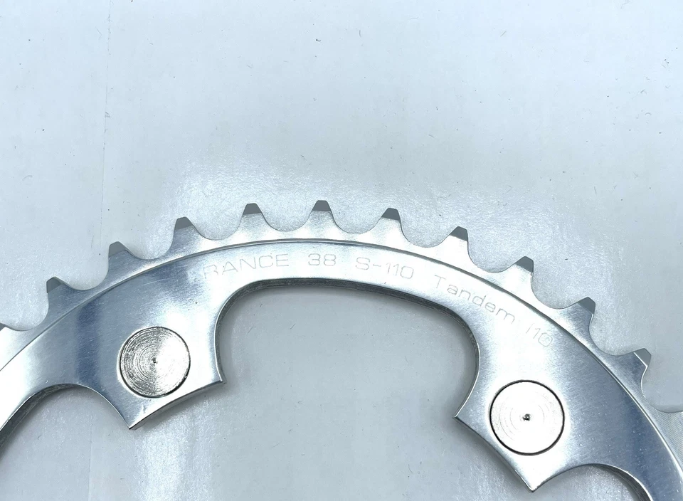 Specialties TA Tandem Alloy Chainring 38 Tooth NOS 110 BCD Silver - Image 4 of 4