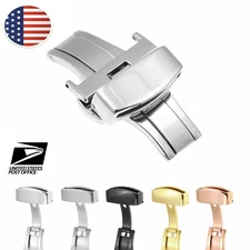 Butterfly Deployant Deployment Clasp Watch Band Stainless Steel Strap Buckle