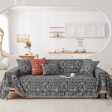 Sofa Covers Boho Couch Cover for 3 Cushion Couch Sofa Geometric Couch Cover for