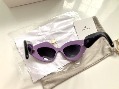 LINDA FARROW PRABAL GURUNG Cat Eye Pop Art White Green Geometric PG17 Sunglasses LINDA FARROW Prabal Gurung Cat Eye Pop Art White Green  main image 4