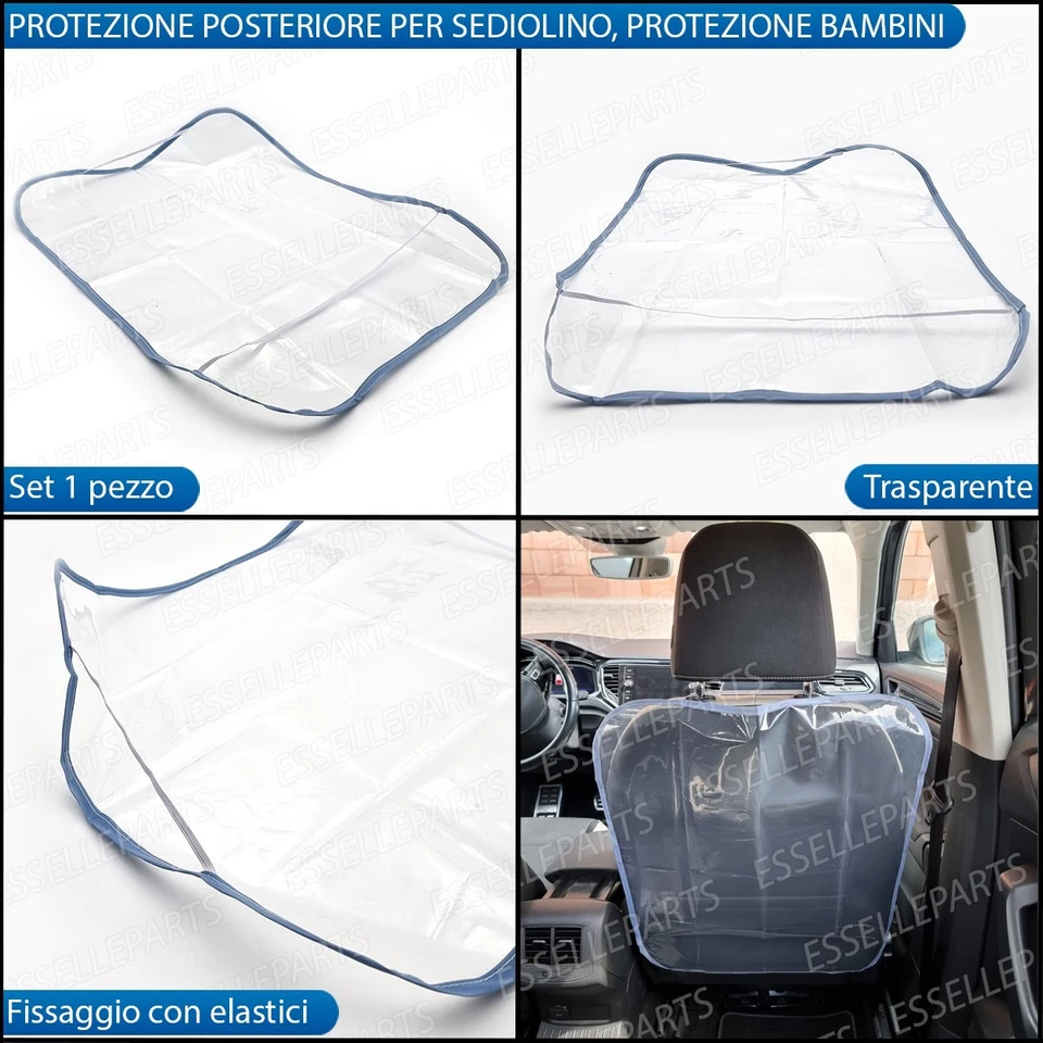 COPRISEDILE PROTEZIONE SEDILE BAMBINI KIA EV3 SEGGIOLINO TRASPARENTE - Immagine 2 di 4