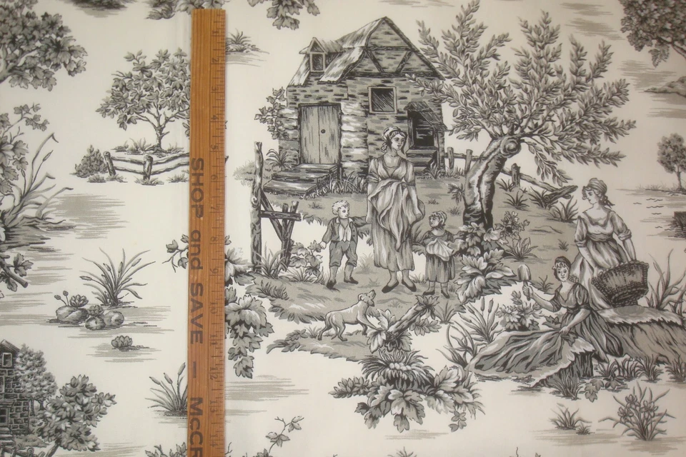 全新 One Pr 2 面板 有内衬 DRAPES Pinch Pleat Toile 图画印花 84" LG — 第 3/4 张图片