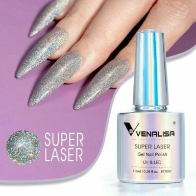 Venalisa Super Laser UV Gel Nail Polish Glitter Effect Sparkling Semi Permanent