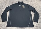 NEW Callaway Mens XL Black Weather Series Long Sleeves Thermal 1/4 Zip Pullover