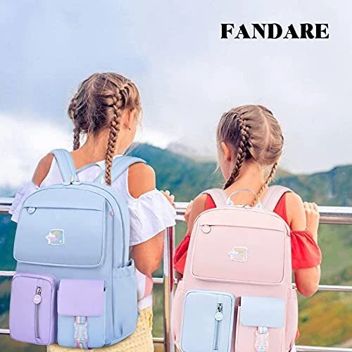 Sac Dos Scolaire Enfant Fille Cartable Imperm able Polyester
