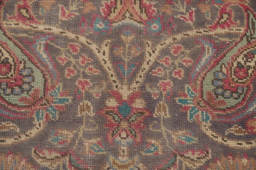 Vintage Floral Traditional Tebriz Area Rug 8'x11' for Dining Room Handmade Rug - Picture 7 of 12