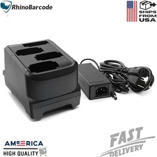 4-Slot Battery Charger Cradle with Power Supply for Zebra MC9300 Series Scanner
