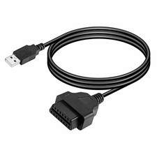 CERRXIAN 3.3FT OBDII Female to USB A Male Cable,OBD2 Power black