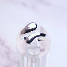 Sterling Silver Adjustable Ring   Modern Minimalist Open Band