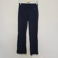 Ibex Women’s Wide Leg Wool Yoga Pants Black Size S Overlapping Waistband