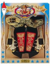 GIOCO DI IMITAZIONE VILLA FODERO DOPPIO CON DUE PISTOLE WESTERN (CINTURONE)