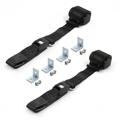Chevy Impala 1958 Standard 2pt BK Seat Kit w/Brackets-2 Belts 