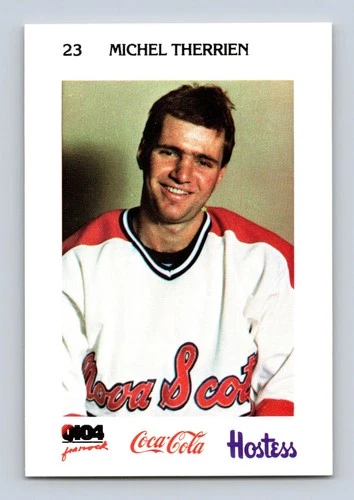 Michel Therrien 1983-84 Nova Scotia Voyageurs AHL Police Card #16