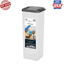 Bread Storage Keeper Plastic Container Durable Freshness Solution Clear Lid New