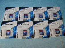 Lot of 8 INDMEM 16GB SDHC Memory Card for digital image capture and storage.