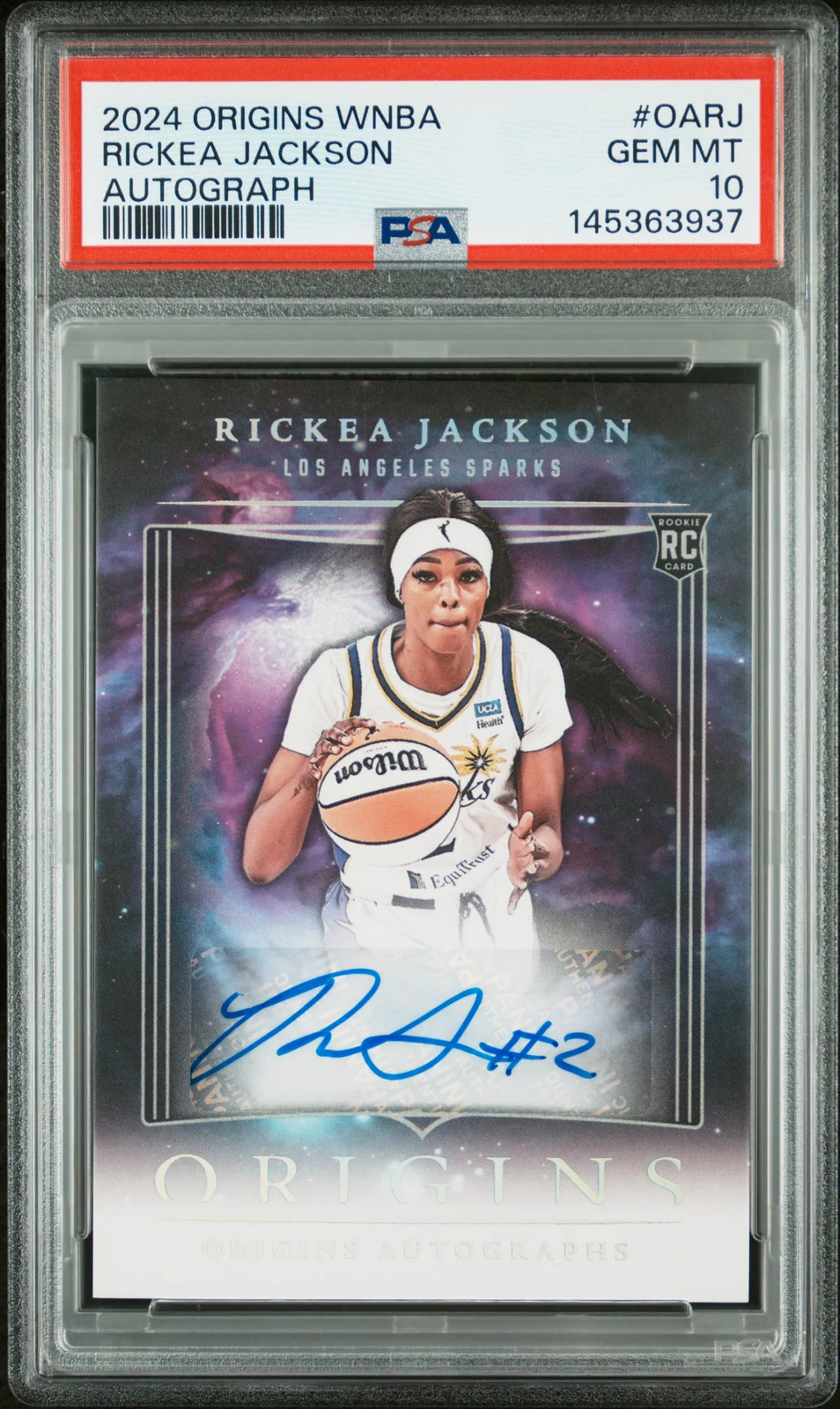2024 Panini Origins WNBA Origins Autographs Rickea Jackson #OARJ RC PSA 10