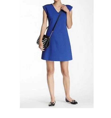 Mini Abito Kate Spade A Line Taglia 4 Blu Royal Scollo a V Donna