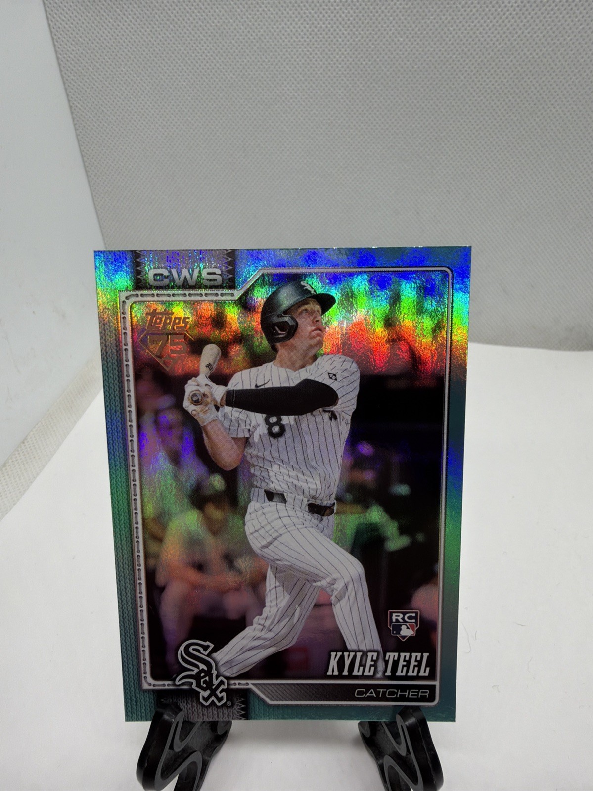 Kyle Teel Chicago White Sox 2026 Topps Series 1 Aqua Rainbow Foil RC #201 B1-12