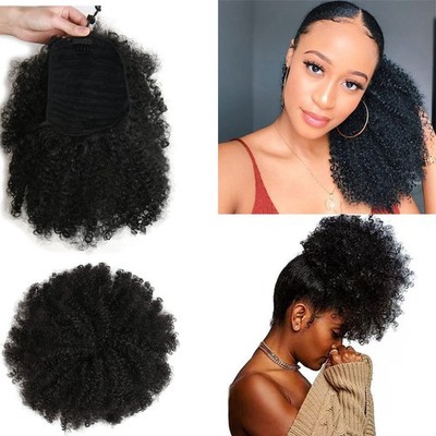 Afro Puff kinky curly Drawstring Ponytail Extension for Women Afro Drawstring...