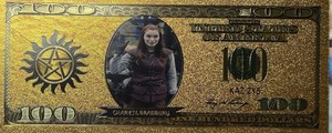 Supernatural Charlie Bradbury Gold Foil Bank Note!