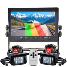 7'' AHD Monitor DVR 2x 1080P Backup Camera  BSD for RV Truck Trailer Bus Van