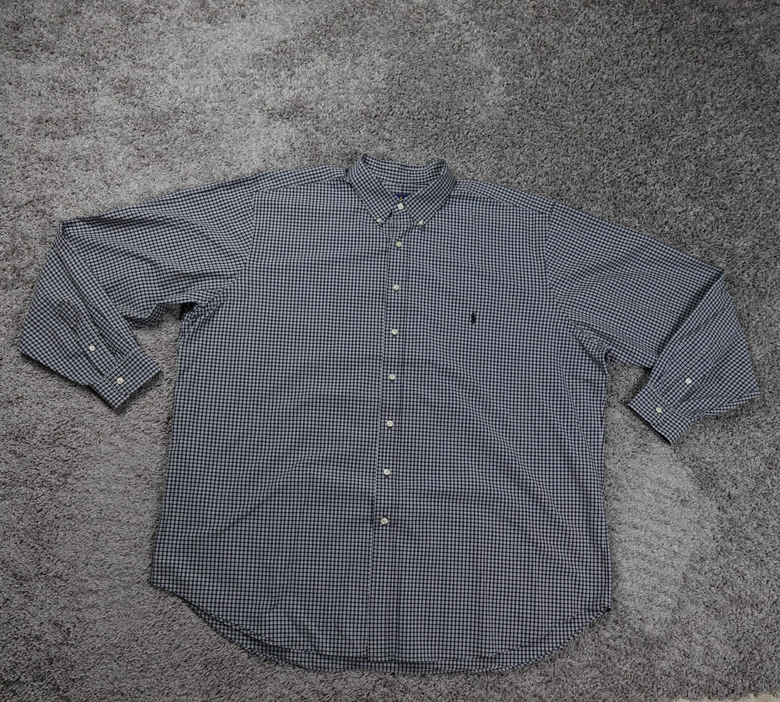 Polo Ralph Lauren Shirt Mens 3XLT Cotton Long Sleeve Plaid Lightweight