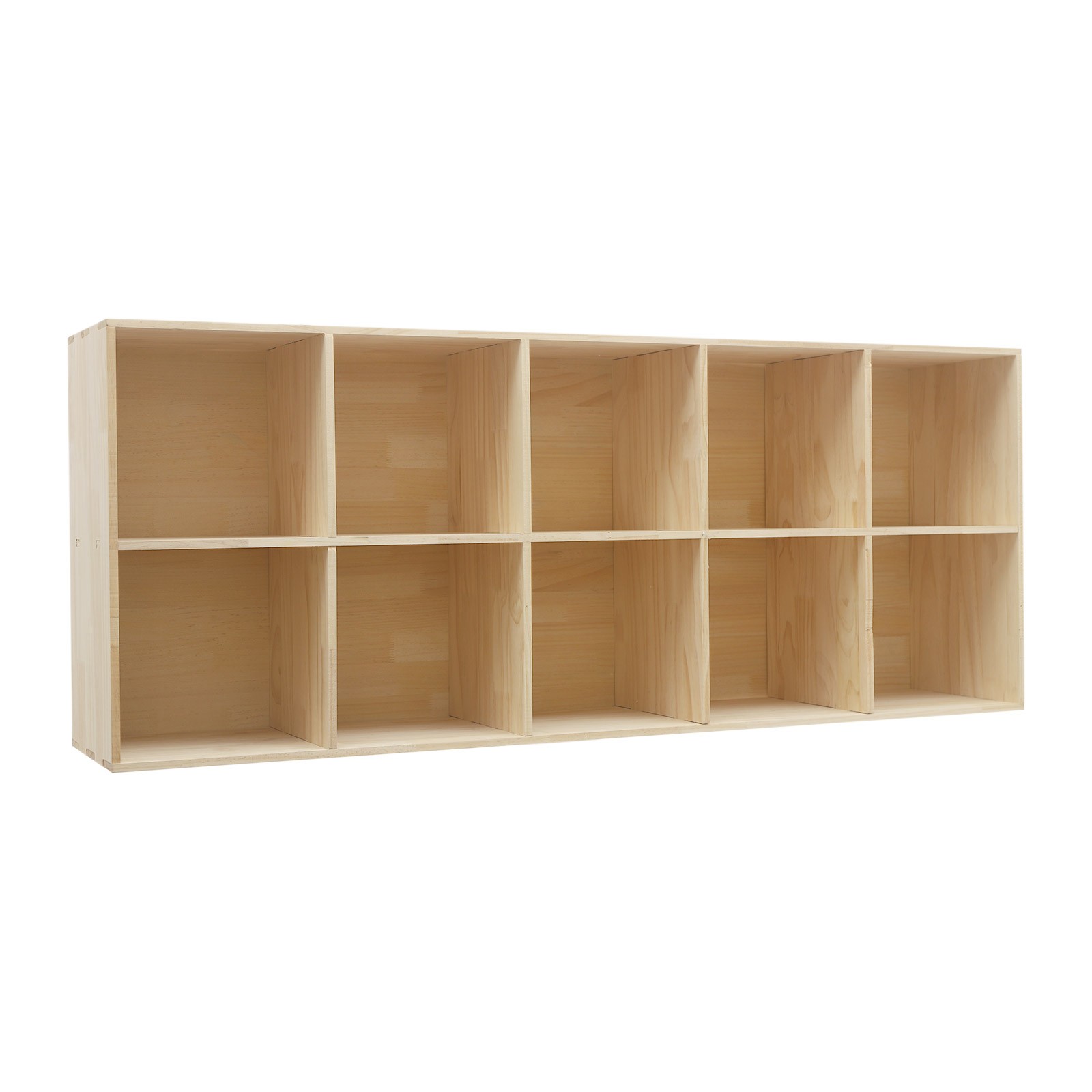 2-Tier/5-Tier Wooden Bookcase, 59in Open Display Bookshelf for Home, Office
