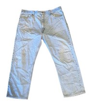Vintage Levi's 505 Mens Size 40x30 Jeans Reg Fit Straight Leg Light Wash 543