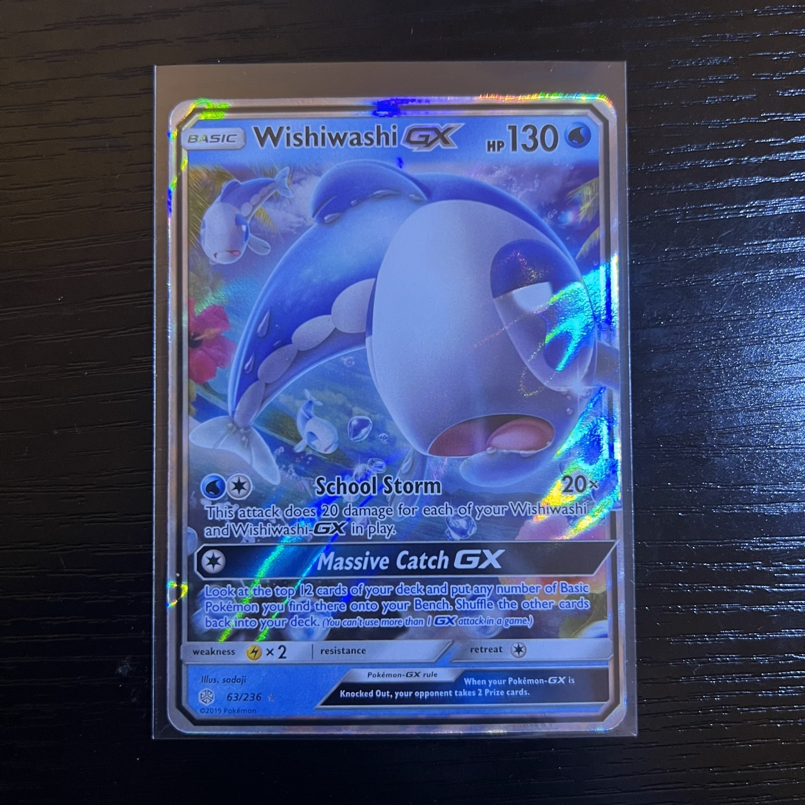 Wishiwashi GX 63 Cosmic Eclipse Ultra Rare Card Pokemon TCG