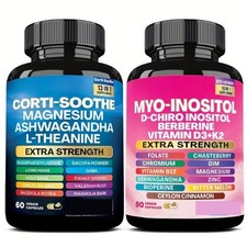 Corti-soothe 13 in 1 and  Myo-inositol 16 in 1 Supplement 150 capsules