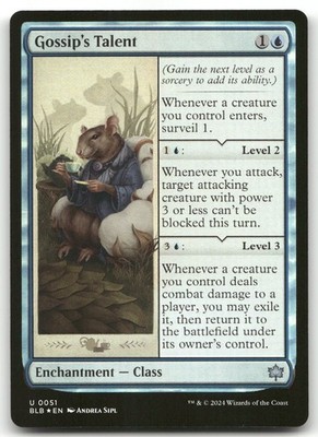 Gossip's Talent #51 (Foil) (NM) Bloomburrow BLB Magic MTG