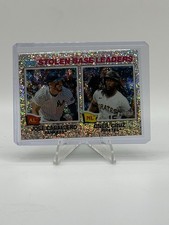 2026 Topps Heritage 2025 Stolen Base Leaders Caballero Cruz #4 Silver Sparkle