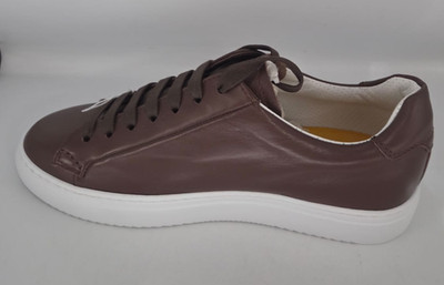Doucal's men's chocolate chiffon sneakers shoes