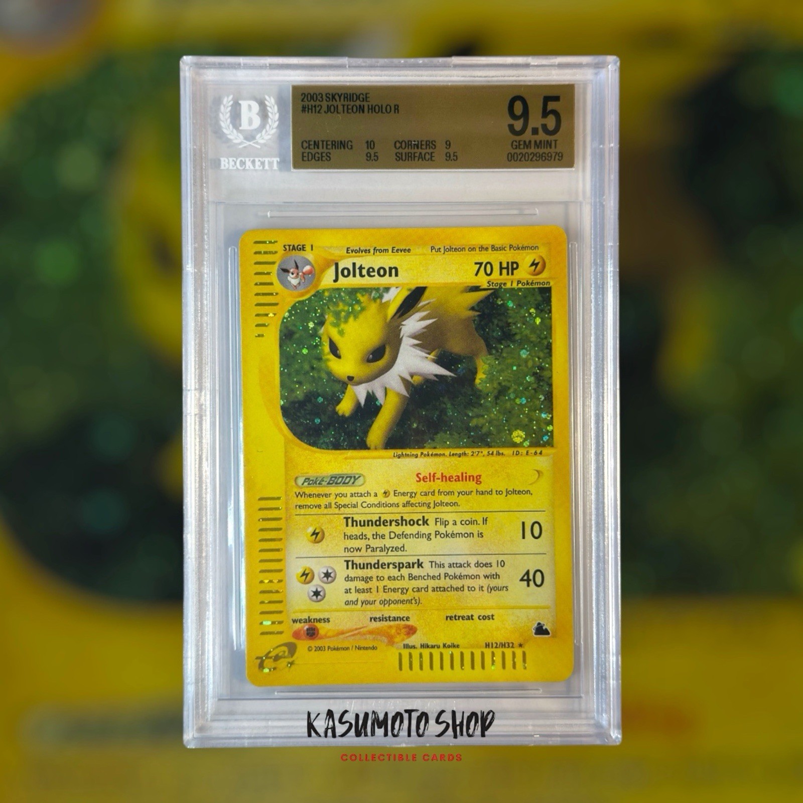 Pokemon Card Jolteon H12/H32 Set Skyridge HOLO ENG BGS 9.5 Gem MINT