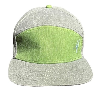 Toes On The Nose 7-Panel Snapback Hat Green Gray One Size Shadowman Logo