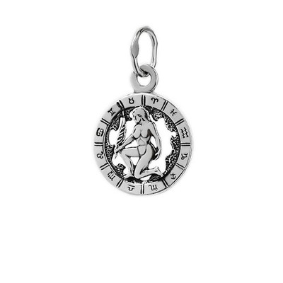 925er Sterlingsilber Ketten Anhänger Horoskop Sternzeichen Jungfrau 6322